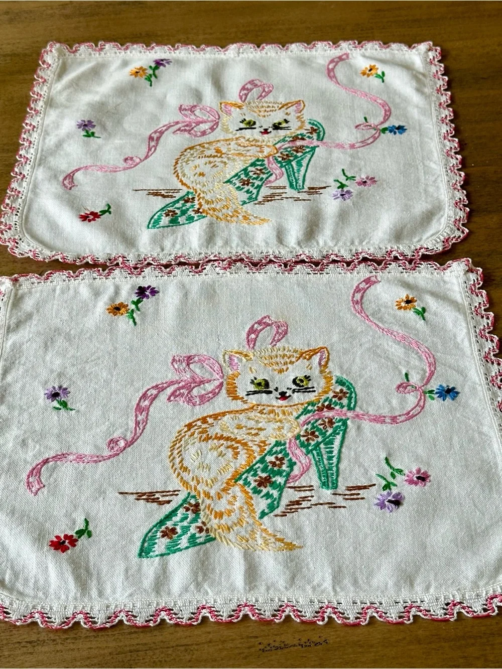 Vintage Grandmas Kitchen Lot Embroidered Linens Limoges Crochet Birds